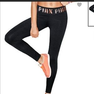 VS Pink bling yoga leggings!NWT!